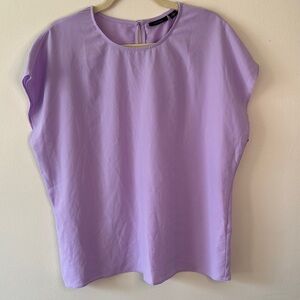 Halogen Lavender Cap Sleeve Blouse NWOT